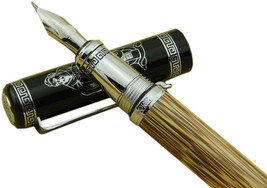 Duke 551 Confucius Fude Nib Fountain Pen Bent Nib Nature Bamboo Medium t... - $85.99