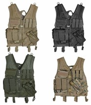 NEW Heavy Duty Military Assault Cross Draw MOLLE Tactical Vest GEN MULTI... - £54.47 GBP