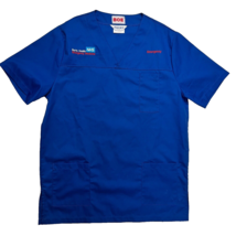 NHS Scrub Top Small Royal Blue Emergency Medicine Logo Embroidered Scrub... - £10.49 GBP