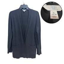Time and Tru Women’s XL Blue Open Front Cardigan Sweater Casual Knit Top - $13.86