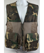 Browning Vest Mens Medium Brown Camo Duck Bird Hunting Game Pocket Full Zip - $36.62