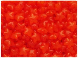 BeadTin Orange Red Translucent 10mm Star Plastic Craft Beads (125pcs) - $2.39