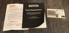 VIntage In Box Waring Food Dehydrator Model #DF415-1 5 Trays Fruits Jerky - $83.30