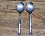 Oneida Northland Love Story Stainless Serving Spoons - 2 Piece Set - SHI... - $13.83