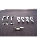 Chrome Boat Hardware Fixture Part Lot of 8 Pieces - $68.02 CAD