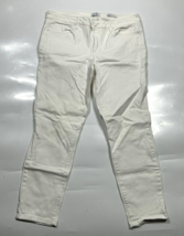 jessica Simpson Jeans Womens 31 White Rolled Crop Skinny stretch Denim 12/31 - £13.88 GBP