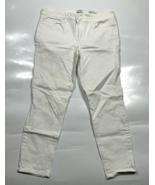 jessica Simpson Jeans Womens 31 White Rolled Crop Skinny stretch Denim 1... - £13.96 GBP