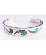 Vintage Taxco 925 Sterling Silver And Turquoise Bracelet - £39.44 GBP