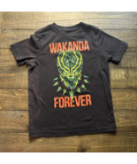 Black Marvel Wakanda Forever Black Panther T-shirt size XS 4/5, Pre-Owned - $93.28 MXN