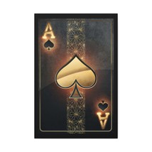 Black Gold Ace Of Hearts Playing Card Canvas Wall Art for Home Decor Ready-to-H - £70.48 GBP+