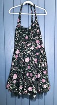 Hot Topic Flowers &amp; Ladybugs Halter Dress Fits M L Gothcore Dark Cottage... - £18.92 GBP