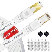 Cat 8 Ethernet Cable 75 Ft Internet Network Lan Cable High Speed 2000Mhz 40Gbps  - £43.01 GBP