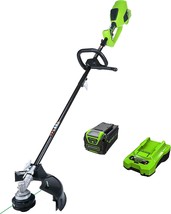 Greenworks 40V 14&quot; Brushless Cordless (Attachment Capable) String Trimmer, 4.0Ah - £194.58 GBP