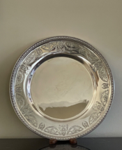 Antique Sterling Silver Hallmarked Engraved Tray 680 Grams - $940.50