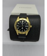 Citizen Quartz BI1043-01E Mens WR100 Watch Brand New w/ Defects Black Gold - $57.42