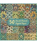 Diwali Peacock Pattern: 50 Indian Folk Art Digital Paper (PNG Download) ... - €3,11 EUR