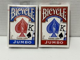 Set of 2 Bicycle Cards JUMBO Face Standard Size Jumbo Face Playing Cards - £5.94 GBP