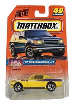 Matchbox 1968 Mustang Cobra Jet Classic Decades Yellow With Purple Graphics - £5.05 GBP