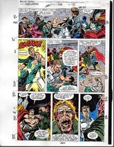 1991 Avengers 328 color guide art page 16: Iron Man,Thor,Captain America,Marvel - $48.66
