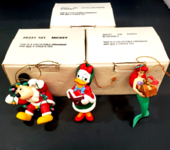 Set of 3 Christmas Ornament Disney 101 Mickey, 102 Little Mermaid and 106 Daisy - £23.35 GBP