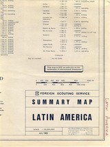 Latin American 1982 Foreign Scouting Service OIL Summary Map Wildcats - £46.99 GBP