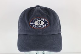 Vintage Faded Spell Out Old English D Detroit Tigers Baseball Dad Hat Cap Blue - £23.22 GBP