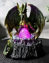 Ebros Spell Caster Fantasy Green Dragon By Egg Volcano LED Light Figurine - £25.30 GBP