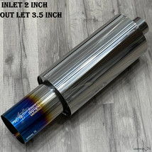 Hi Power Muffler 3.5&quot; Hks Inspired Blue Tip - 2 Inch Inlet Free Shipping - £78.49 GBP
