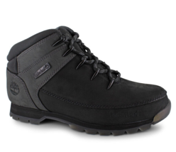 Timberland Men&#39;s Euro Sprint Leather Gray / Black Hiker Boots A1NHJ New ... - $174.57