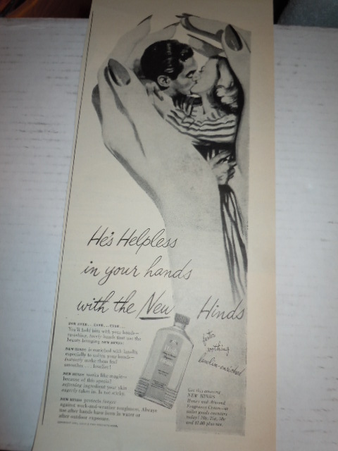 Vintage New Hinds Hand Cream Print Magazine Advertisement 1946 - $4.99