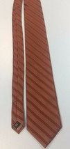 Calvin Klein Men’s Neck Tie Orangish Brown Striped TI1 - £6.07 GBP