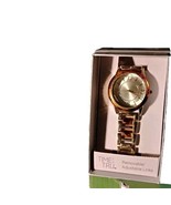 Time &amp; Tru Watch Mens Womens Unisex Analog Adjst./Remove. Links Amber Br... - $14.84