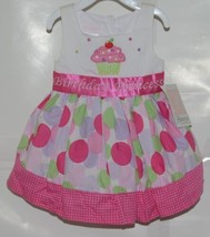 Bonnie Baby Pink Purple Light Green Birthday Princess Dress Bloomers 12 Month image 1