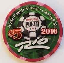 2016 World Series Of Poker $5 casino chip Rio Hotel Las Vegas Limited Ed... - £7.83 GBP