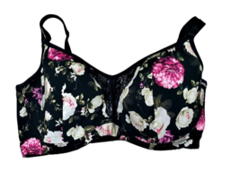 Torrid Curve Black Bra Size 40G Pink Floral and Lace Smoothing Underwire NICE - £14.54 GBP