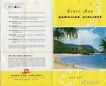 Hawaiian Airlines Brochure and Pictorial Route Map 1950&#39;s Convair 340 - £12.65 GBP