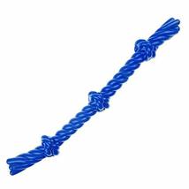 MPP Triple Knotted Dog Toys 3 Tie Tough Hard Rubber Tug 17&quot; Choose Orange or Blu - £13.29 GBP