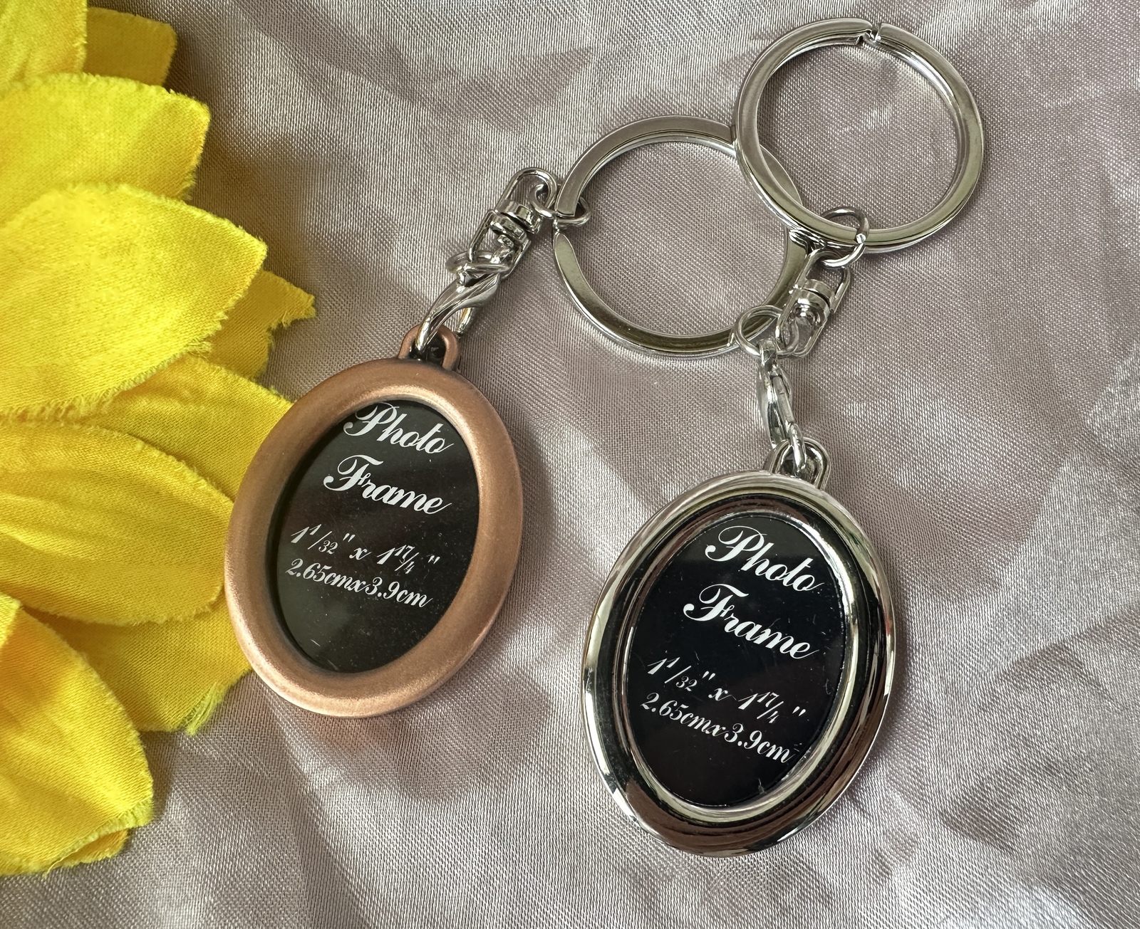 Ellipse Key Ring,Photo Key Chain,Friendly Key Rings,Birthday Party Favors - $4.90