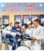 1941 Uncle Sam&#39;s School For Sailors Advertisement WW2 Lithograph Navy DWF23 - $94.91 CAD