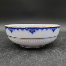 Antique c.1880&#39;s Pinder &amp; Bourne England Flow Blue Dessert Berry Bowl Go... - $14.84