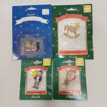 Mini Christmas Tree Ornaments Frank&#39;s Clown Balloon Horse Train (Lot of 4) - £7.24 GBP