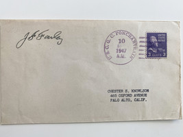 WWII Admiral J.F. Farley Signed Cover - £39.96 GBP