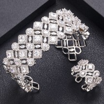 jankelly  Unique African Bangle Ring Set Jewelry Sets For Women Wedding Cubic Zi - £64.55 GBP