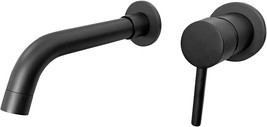 Eglgcc Matte Black Wall Mount Bathroom Sink Faucet Single Handle 8 Inch ... - $51.98