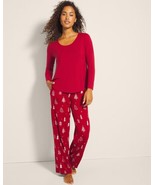 SOMA COOL NIGHTS PJ SET Long Sleeve Tree T Yourself Red New Sz XS $84 NWT - $58.52 CAD