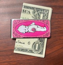 Metal Money Clip Bills Card Holder Rectangle Vintage Cherub Doll - £9.30 GBP