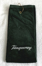 New Tanqueray Gin Terry Golf Towel Metal Hook Forest Green - $28.66