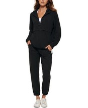Calvin Klein Womens Performance Garment-Dyed 1/2-Zip Hoodie Size Small,Black - £63.06 GBP