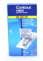 CONTOUR NEXT ON THE GO Blood Glucose Test Strips 15 test strips new exp 10/31/23 - £8.66 GBP