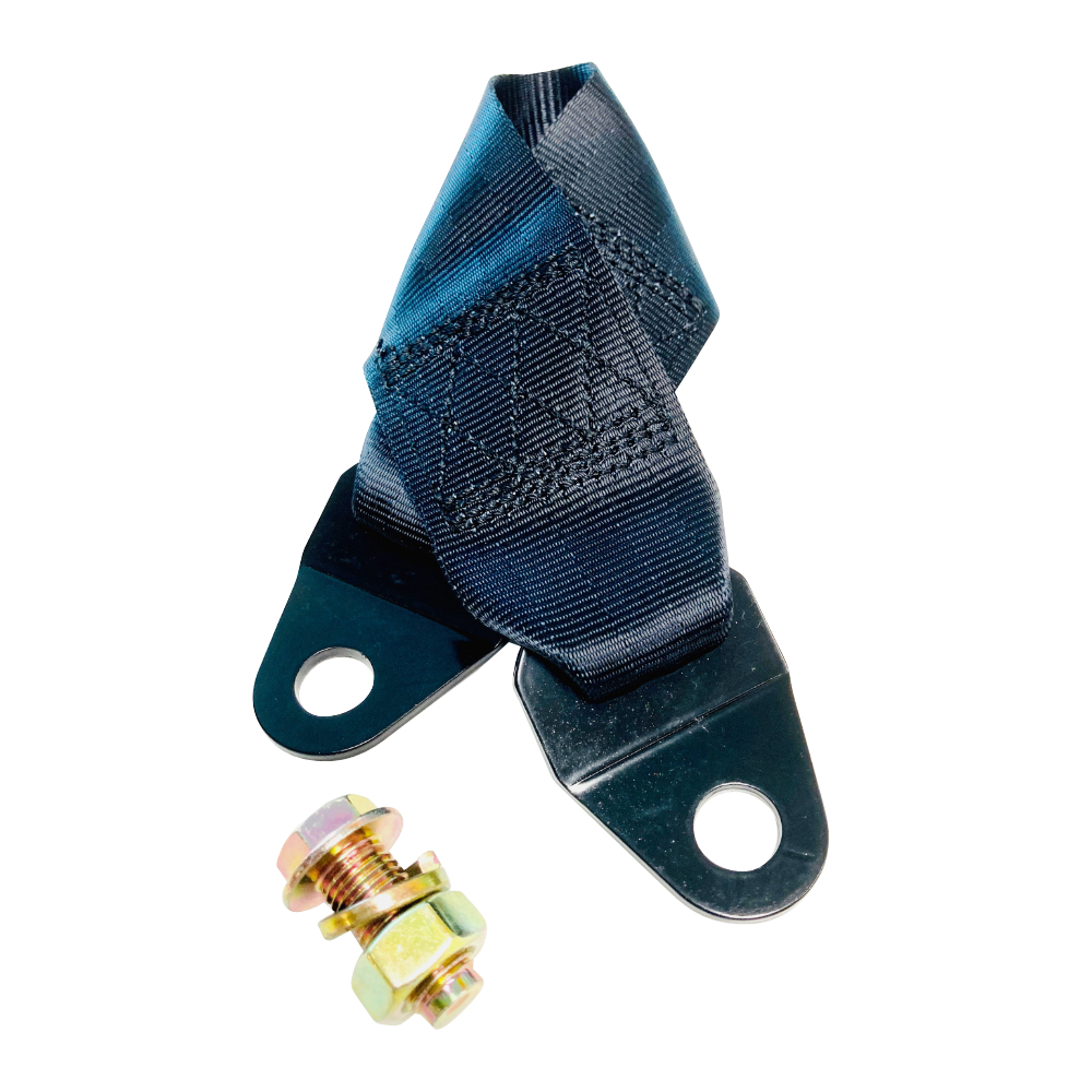 Bolt-In Seat Belt Extender - Adds up to 12" to your Seat Belt, black - E4 Safe